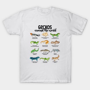 Many different geckos - geckos of the world T-Shirt